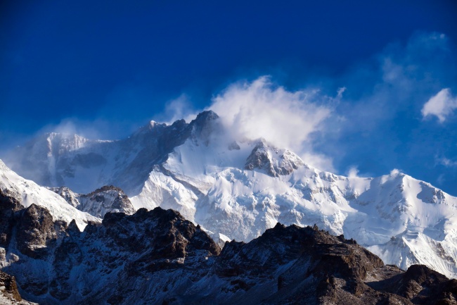 喜马拉雅雪山山顶景观图片