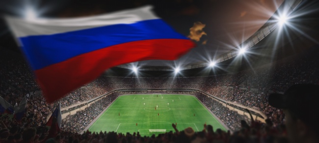 俄罗斯世界杯足球场摄影图