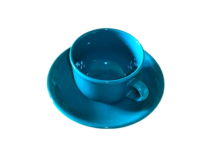 蓝色陶瓷杯子图片