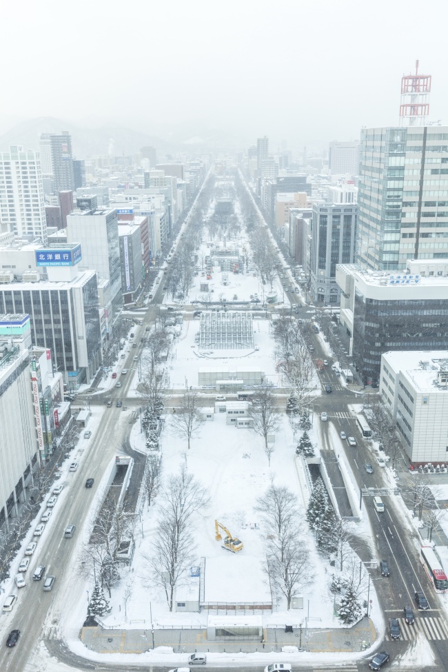 日本街道冬季风景图片
