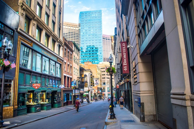 波士顿城市街道图片