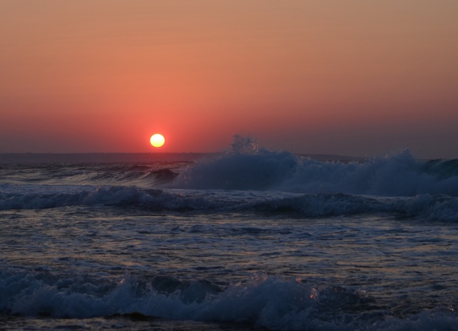 希腊克里特岛夕阳图片