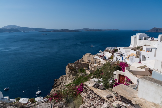 希腊爱情海风景图片