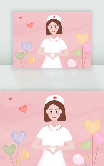 卡通女护士元素