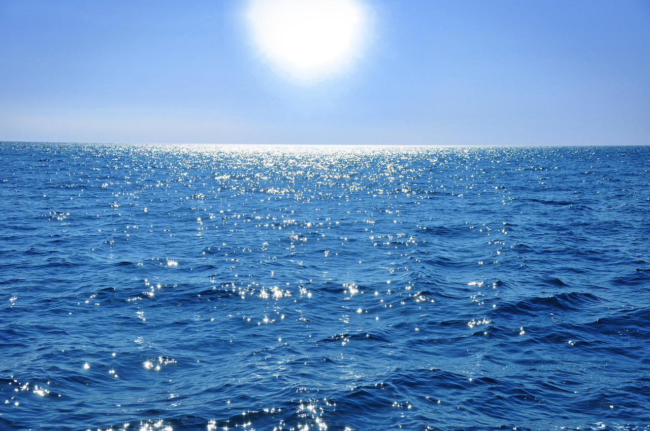 自然风景太阳蓝天海洋风景图